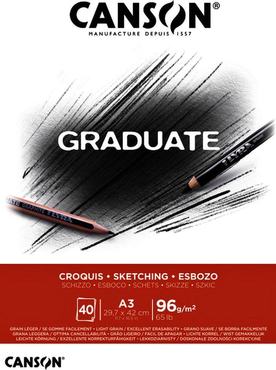 Schetsboek Canson Graduate Croquis A3 96gr 40vel | bol.com