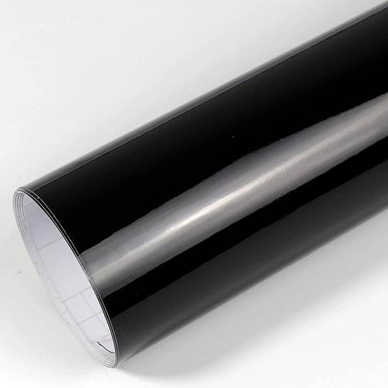 Vinyl wrap folie voor auto of keuken, 5m x 1.5m, glans zwart