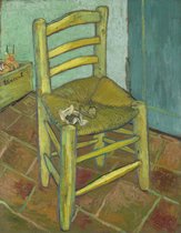 Vincent van Gogh, Van Gogh's stoel, 1888 op aluminium, 30 X 45 CM