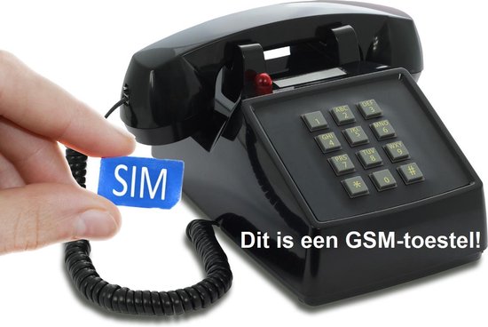 OPIS Push-Me-Fon MOBILE Téléphone fixe rétro avec SIM - Bouton poussoir -  Zwart | bol.com
