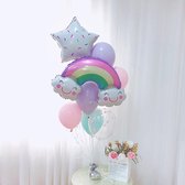 Uek original - ballonenset versieringen decoraties - thema regenboog pastelkleuren