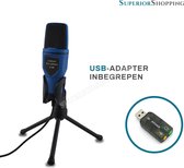Microfoon Voor PC - Laptop - Tablet - Telefoon - Statief - USB Adapter - YouTube - Skype - Podcast - Studio - Opnames - Zingen - Karaoke