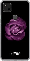 Google Pixel 4a Hoesje Transparant TPU Case - Purple Rose #ffffff