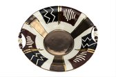 Decoratieve schaal - Letsopa Ceramics -  Model Fruitschaal: Bronze Earth | Handgemaakt in Zuid Afrika - Uniek - hoogwaardig keramiek - speciaal gemaakt door Letsopa Ceramics voor N