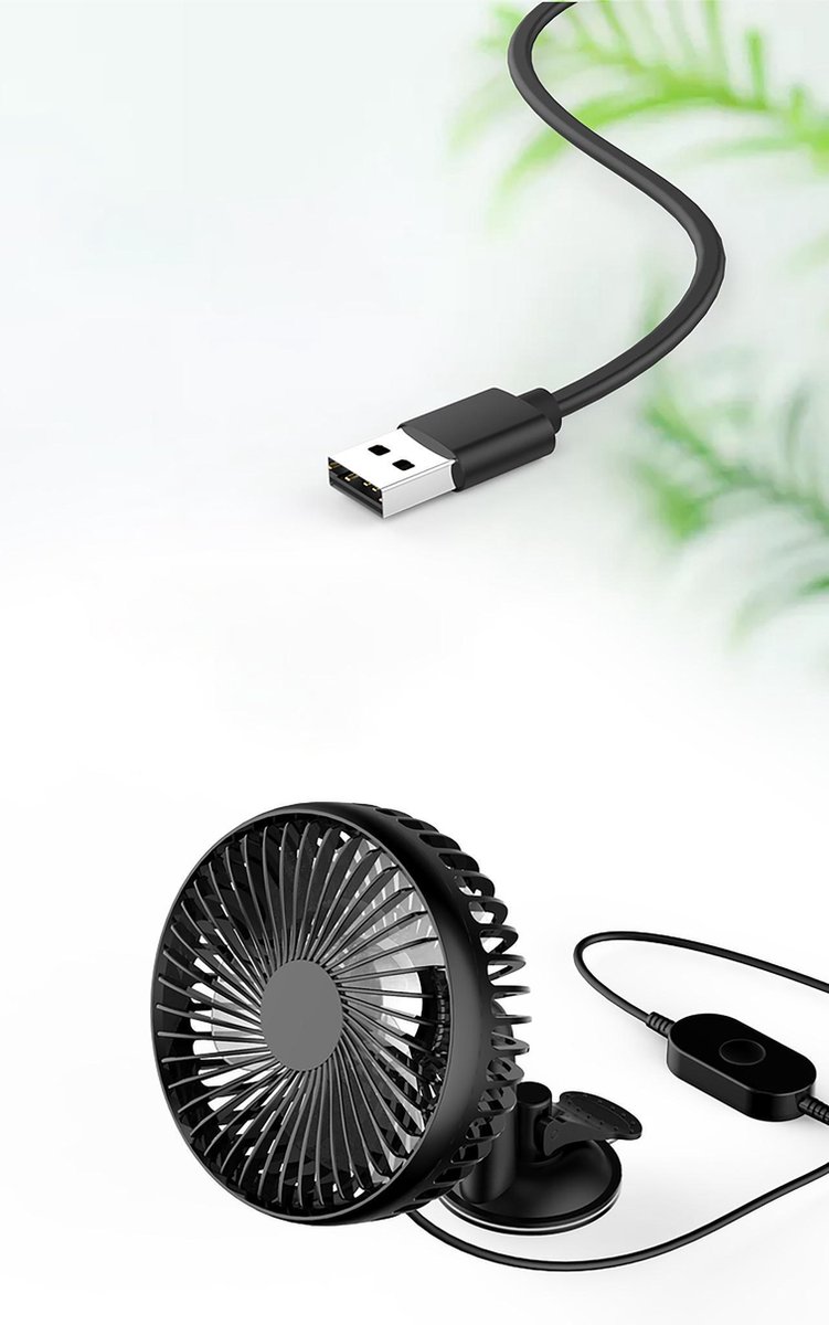 USB ventilator met zuignap