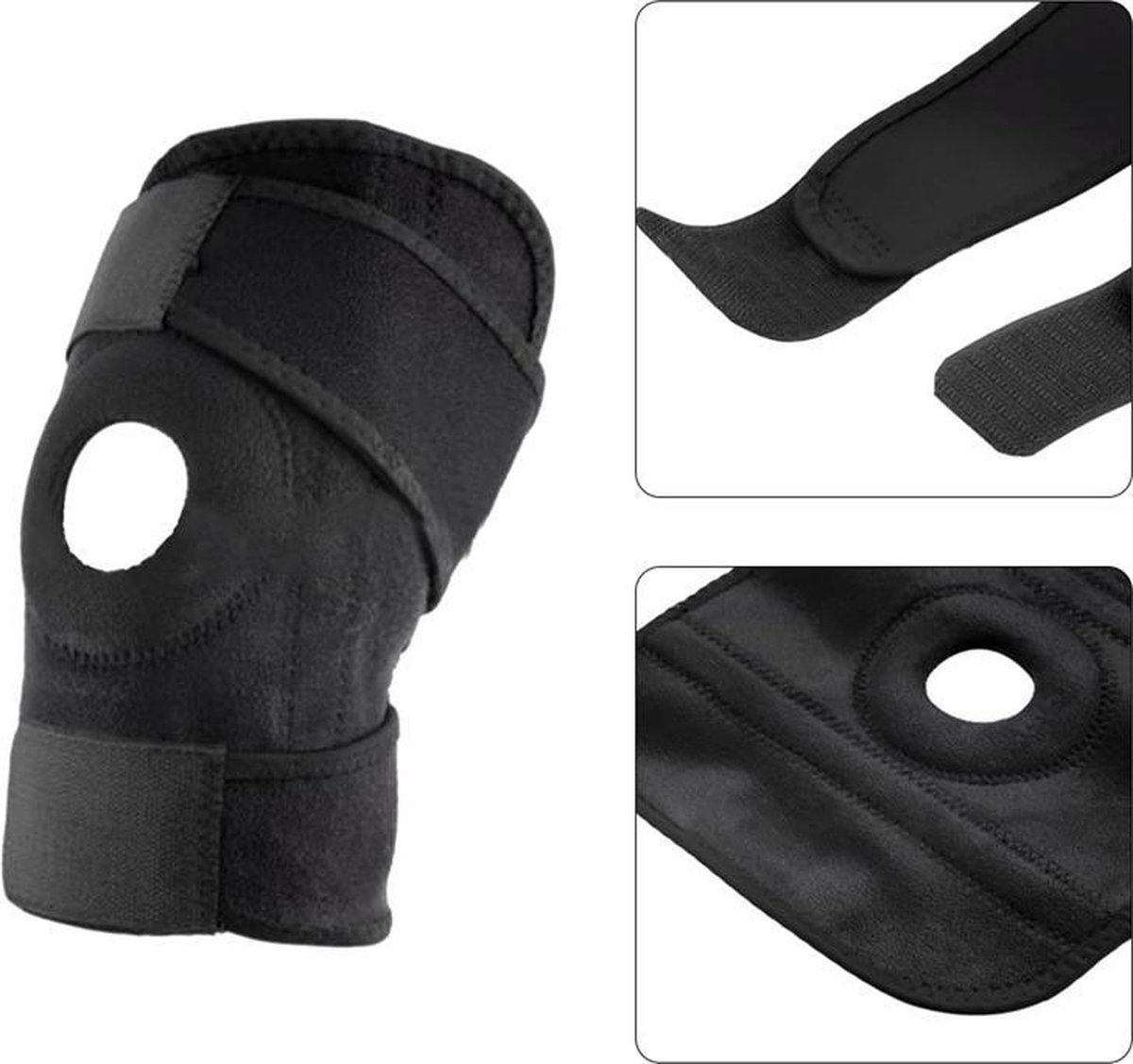 LOUZIR Knie Brace Ondersteuning - Verstelbare Kneepad Met Open Patella Brace - Neopreen - Outdoor Knie Protector - Knie bescherming — afbeelding 7