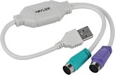 Ninzer Universele USB naar PS/2 Adapter Kabel voor Muis en Toetsenbord