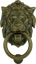 Deurklopper leeuw oud brons messing met ring Kyritz - 140 mm