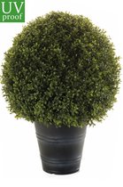 Kunst Buxus bol d50 cm in pot UV