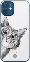 iPhone 12 hoesje siliconen - Peekaboo | Apple iPhone 12 case | TPU backcover transparant