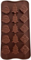 Forme de Noël Père Noël - Paquet - Sapin de Noël - Chocolat - Fondant - Mousse - Glace
