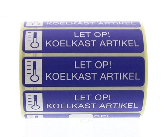 Sticker Let Op Koelkast Artikel - 500St | bol