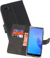 Booktype Telefoonhoesjes - Bookcase Hoesje - Wallet Case -  Geschikt voor Huawei Y5 Lite 2018 - Zwart