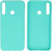 Hoesje Geschikt voor de Huawei P40 Lite E - Backcover Color Telefoonhoesje - Turquoise