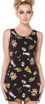 Jawbreaker Bodycon jurk -M- Twisted Fast Food Zwart