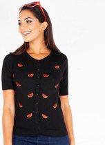 Voodoo Vixen Cardigan -XL- Elaina watermeloen Zwart