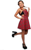 Jawbreaker Korte overal jurk -2XL- Tartan paint plaid Rood