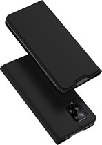 Luxe zwart agenda wallet hoesje Samsung Galaxy A42 5G