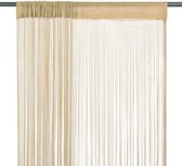 Draaggordijn 140x250 beige (Incl LW anti kras vilt) - Vliegengordijn- draag gordijnen - raamgordijn