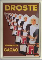 Droste Verpleegster Cacao wand- reclamebord 15x20cm