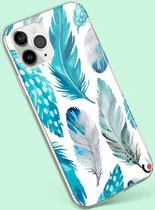 Hoesjes Atelier Transparant Siliconen Case Blauwe Ganzenveer voor IPhone 11 met ScreenProtector