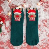Kerst sokken ‘Rendier met Rode Neus' Groen (91205)