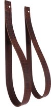 NOOBLU SLING ophanglus 2,5 cm - Croco - Maat: L - 80 cm, Kleur: cognac