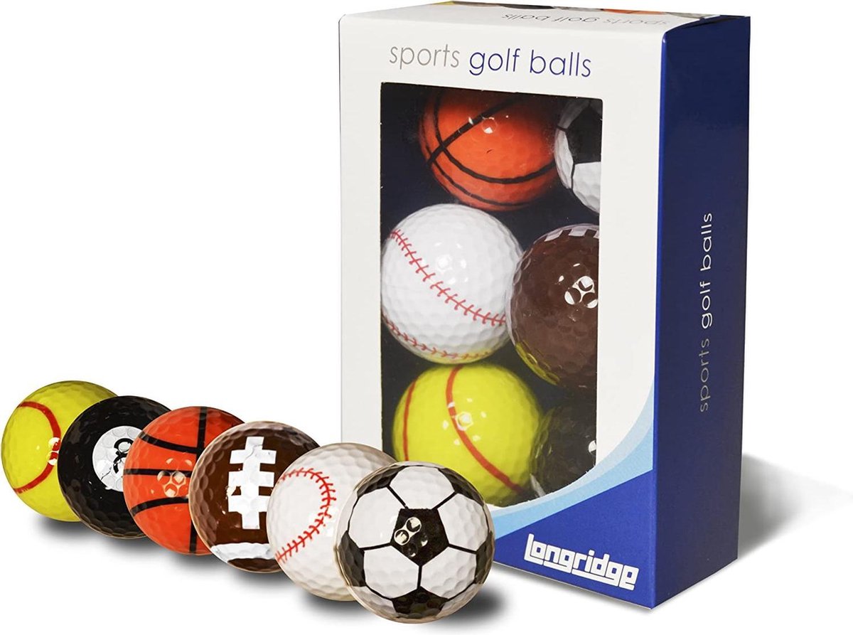 Golfballen 6 Stuks Fun Golf - golfen - kado - verjaardag