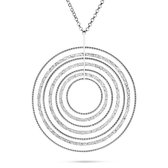 Twice As Nice halsketting in zilver, cirkels  40 cm+5 cm