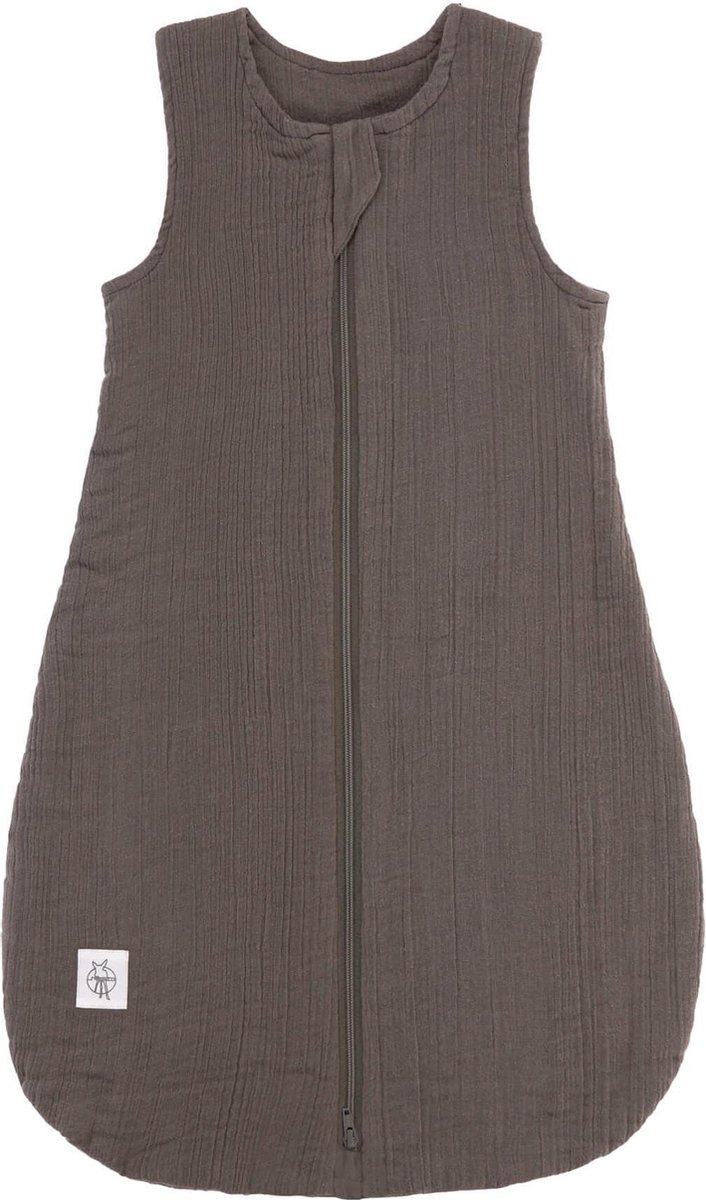 Lässig Babyslaapzak Zomer Muslin GOTS - anthracite 7-12 mnd maat 74/80