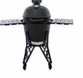 The Bastard Urban Large Compleet 2020 - Komado Barbecue - Grilloppervlak Ø 49 cm - Met Zijtafels - Zwart