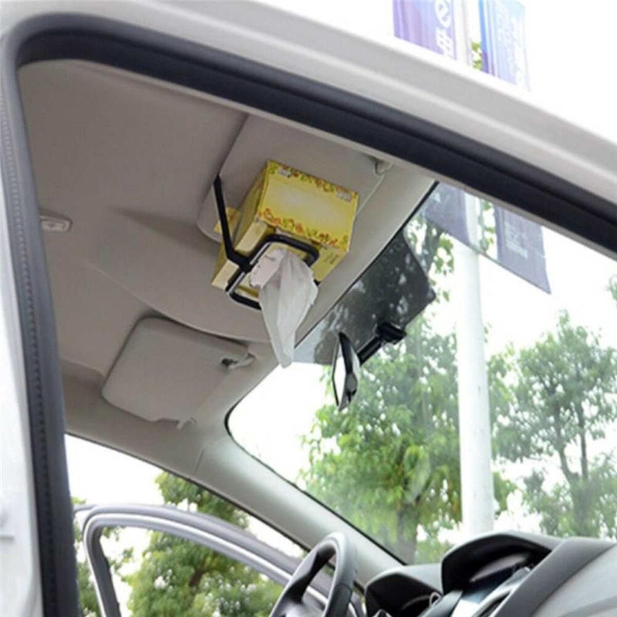 Support de boîte à mouchoirs pour appuie-tête de siège arrière de voiture  avec sangle et boucle, convient à la plupart des voitures, VUS et camions  Crochet de fil fait à la main