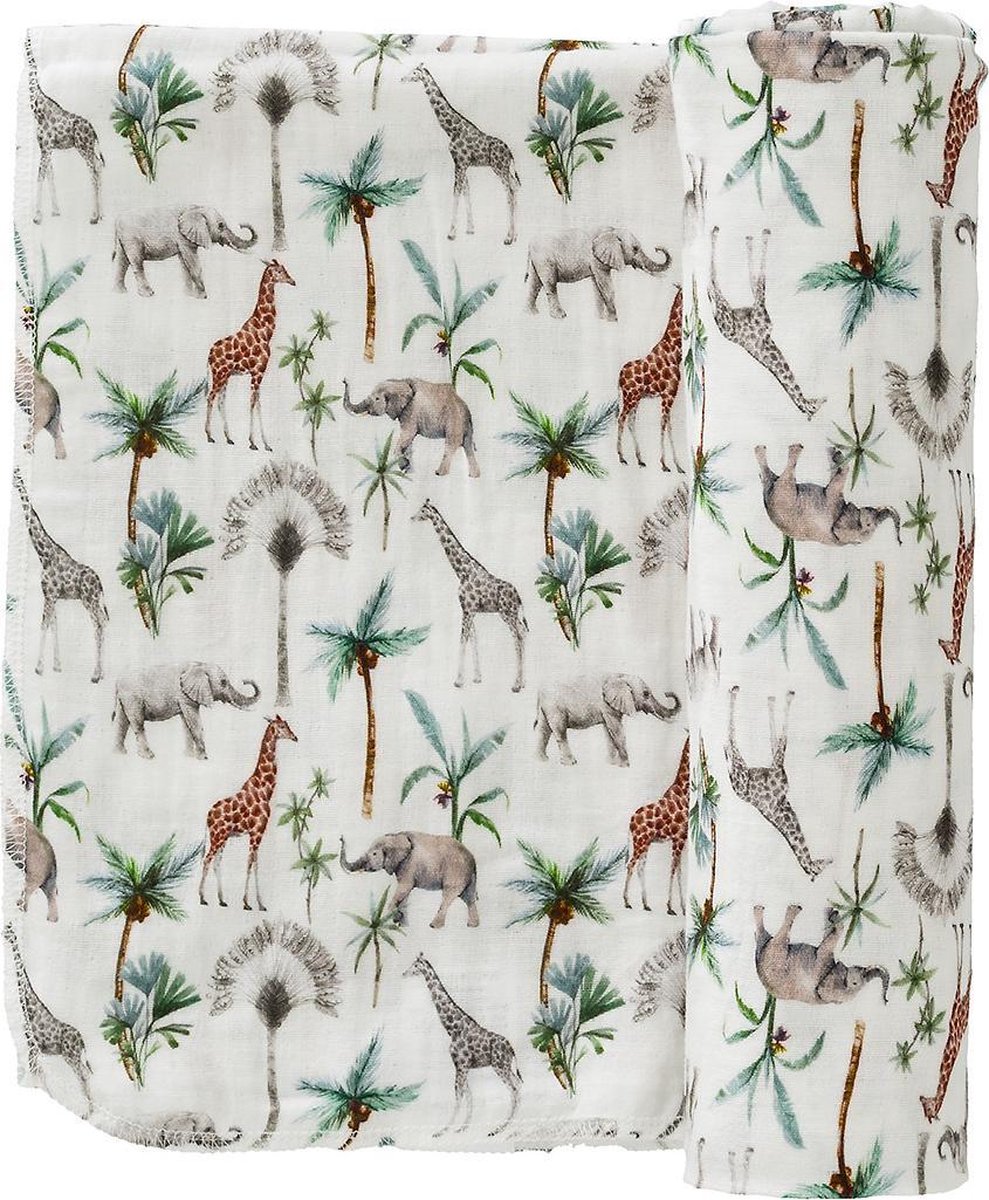 Goedkoopste Cottonbaby multidoek XL - Swaddle - Cottonsoft - savanne - 120x120