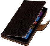 Wicked Narwal | Snake bookstyle / book case/ wallet case Hoes voor Microsoft Microsoft Lumia 535 Zwart