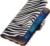 Wicked Narwal | Zebra bookstyle / book case/ wallet case Hoes voor Samsung galaxy a8 2015 Wit