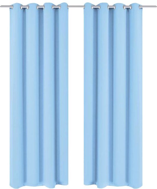 Huh Maak een naam verliezen Gordijnen lichtblauw 270x245 cm (Incl LW led klok) - gordijn raambekleding  - gordijnen... | bol.com