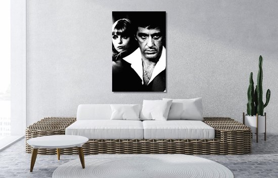 ✓ Scarface • Tony Montana et sa femme sur toile 90x60 cm • Impression photo  sur toile... | bol.com