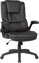 Pippa Design bureaustoel met grote zitting en hoge rugleuning - zwart