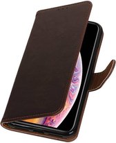 Wicked Narwal | Premium bookstyle / book case/ wallet case voor iPhone XS Max Mocca