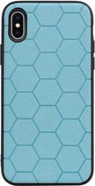 Wicked Narwal | Hexagon Hard Case voor iPhone X / iPhone XS Blauw