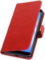 Wicked Narwal | Premium bookstyle / book case/ wallet case voor Samsung Samsung Galaxy J6 Plus Rood