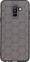 Wicked Narwal | Hexagon Hard Case voor Samsung Samsung Galaxy A6 Plus 2018 Grijs