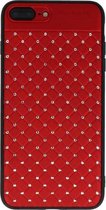 Wicked Narwal | Witte Chique Hard Cases voor iPhone 8 - 7 Plus Rood