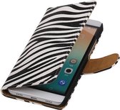 Wicked Narwal | Zebra bookstyle / book case/ wallet case Hoes voor Huawei Honor 7i Wit