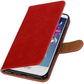 Wicked Narwal | Premium TPU PU Leder bookstyle / book case/ wallet case voor Honor V9 Rood