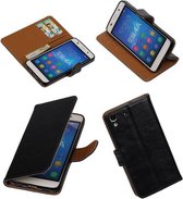 Wicked Narwal | Premium TPU PU Leder bookstyle / book case/ wallet case voor Honor 4 A / Y6 Zwart