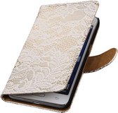 Wicked Narwal | Lace bookstyle / book case/ wallet case Hoes voor Samsung Galaxy Note 3 N9000 Wit