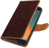 Wicked Narwal | Premium TPU PU Leder bookstyle / book case/ wallet case voor HTC 10 Mocca