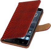 Wicked Narwal | Snake bookstyle / book case/ wallet case Hoes voor Nokia 5 Rood