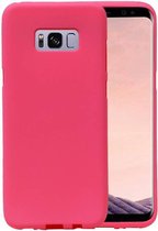 Wicked Narwal | Sand Look TPU Hoesje voor Samsung Galaxy S8 + Plus Roze